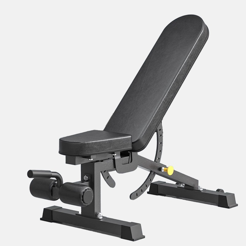Adjustable Dumbbells - Bangku Fitness Hitam Peralatan Olahraga Multi-Fungsi