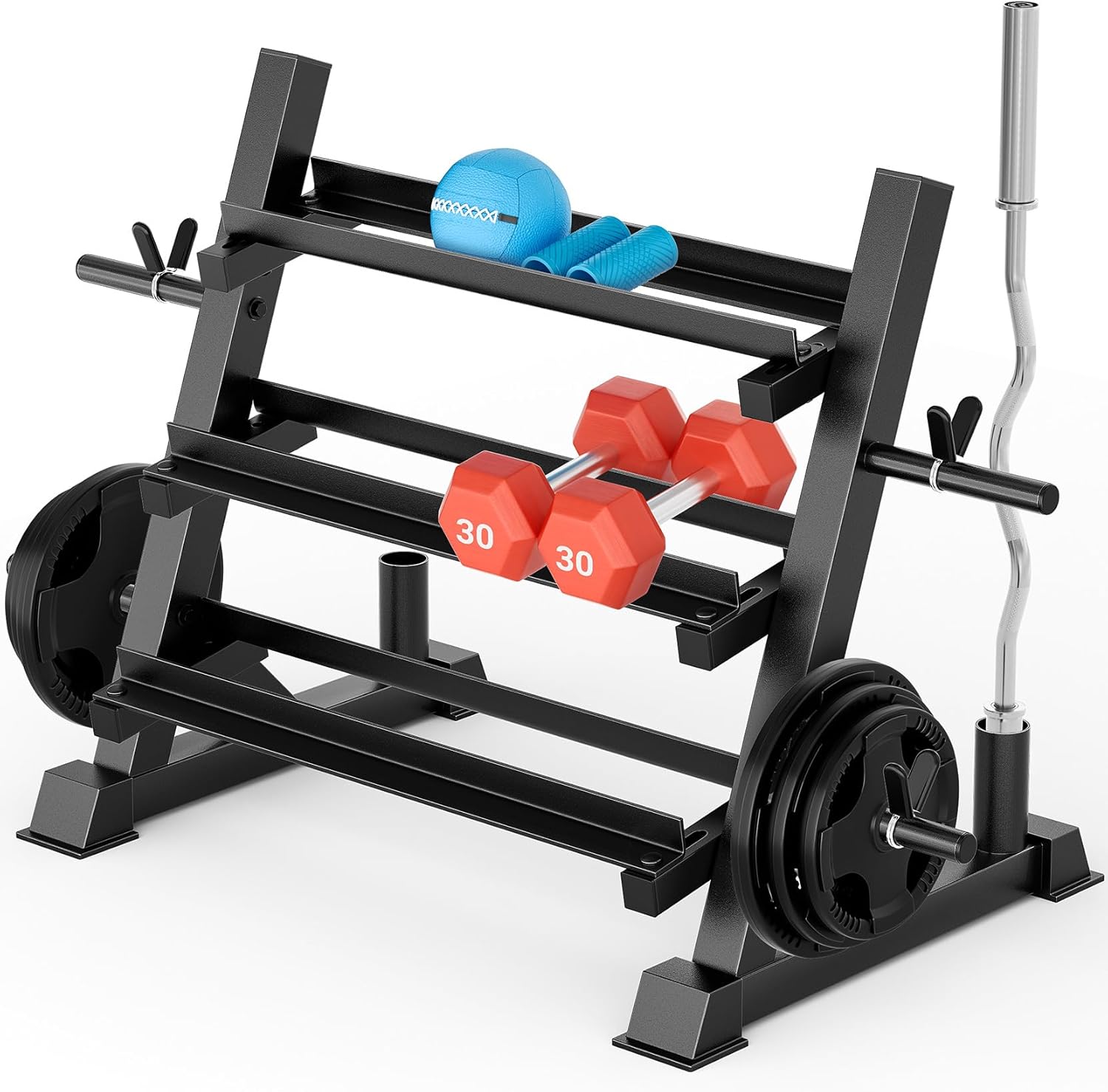 Adjustable Dumbbells - Rak Dumbbell 3 Tingkat, Dapat Disesuaikan,
