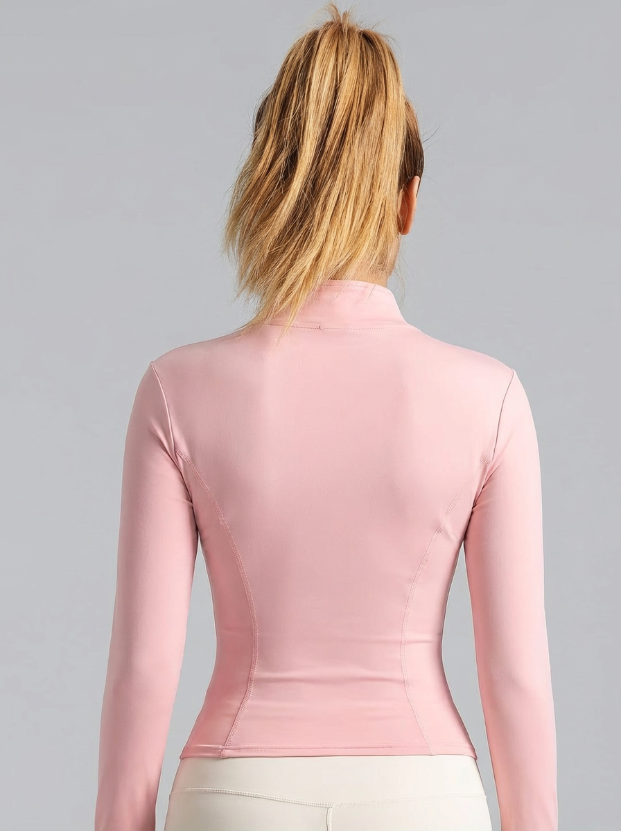 Jaket Yoga Wanita Warna Pink M - Yoga & Fitness With Denise ulasan dan harga