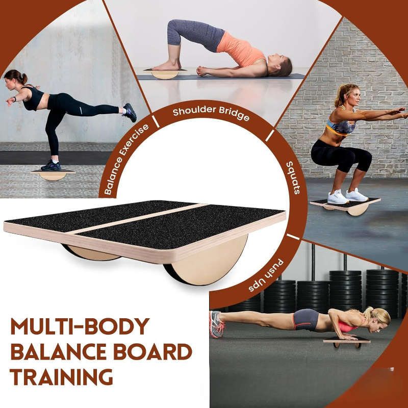 Papan Keseimbangan Kayu 2-in-1 - Balance Board Fitness ulasan dan harga
