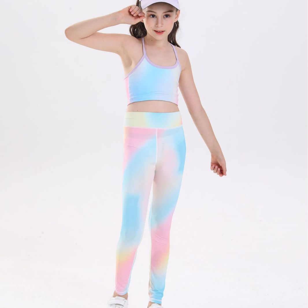 Set Pakaian Yoga 2 Potong Anak - Yoga Fitness Girl ulasan dan harga