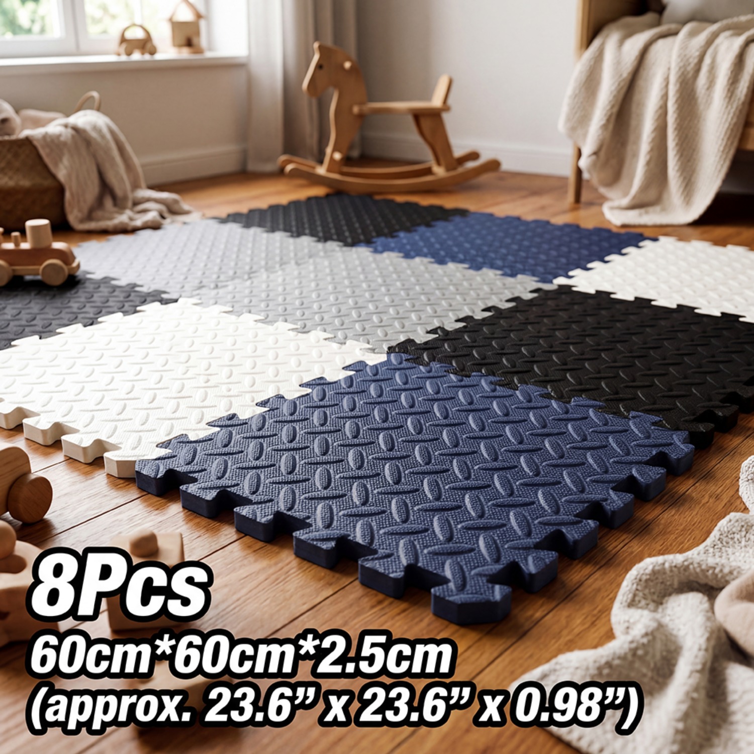 8 Buah Tikar Busa EVA 60X60Cm  - Yoga Fitness Mat ulasan dan harga