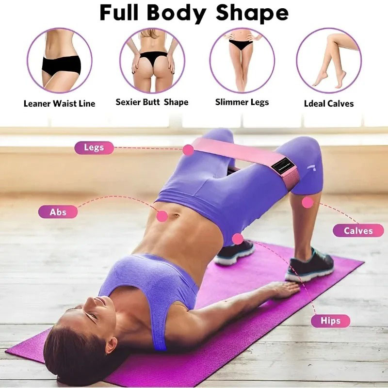 3Pcs Karet Resistensi Pinggul  - Yoga Fitness Trainer ulasan dan harga