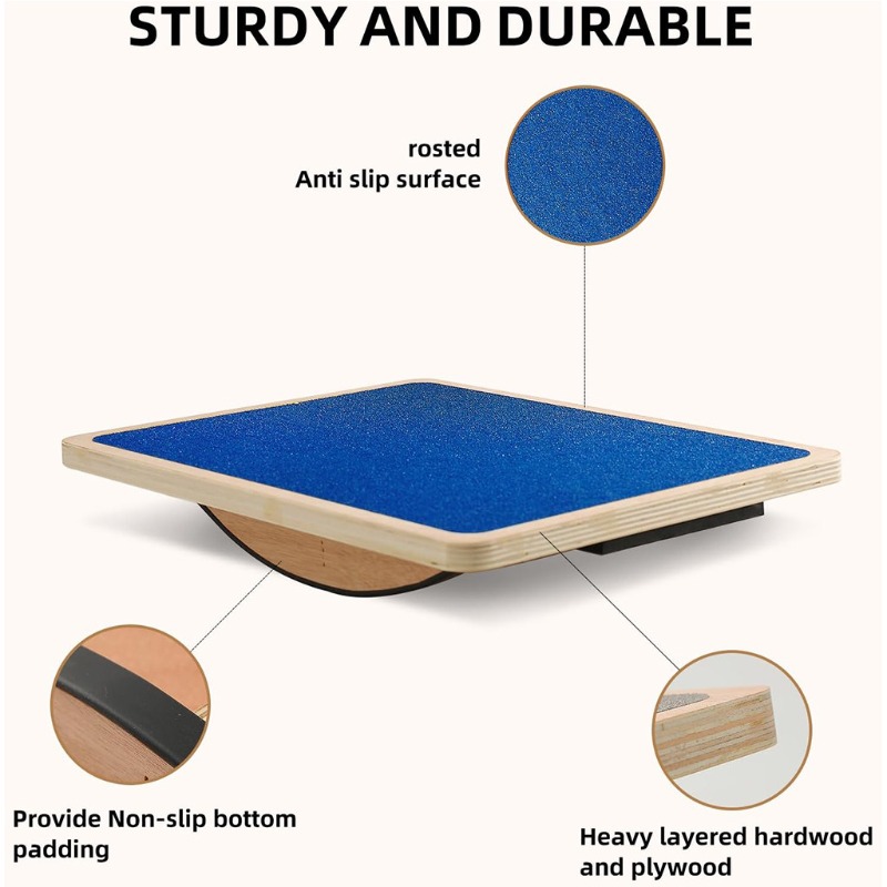 Meja Keseimbangan Kayu Portabe - Balance Board Fitness ulasan dan harga