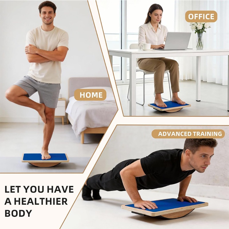 Meja Keseimbangan Kayu Portabe - Balance Board Fitness ulasan dan harga