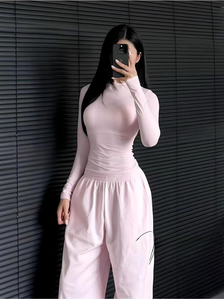 Kaos Yoga Lengan Panjang Slim  - Yoga Fitness Girl ulasan dan harga