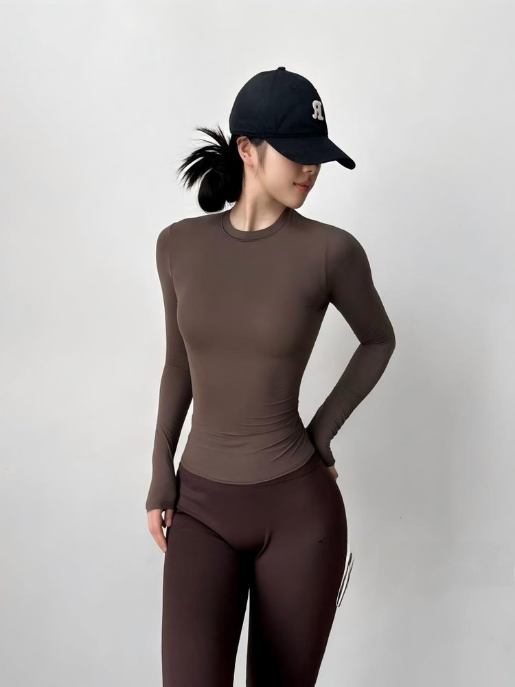 Kaos Yoga Lengan Panjang Slim  - Yoga Fitness Girl ulasan dan harga